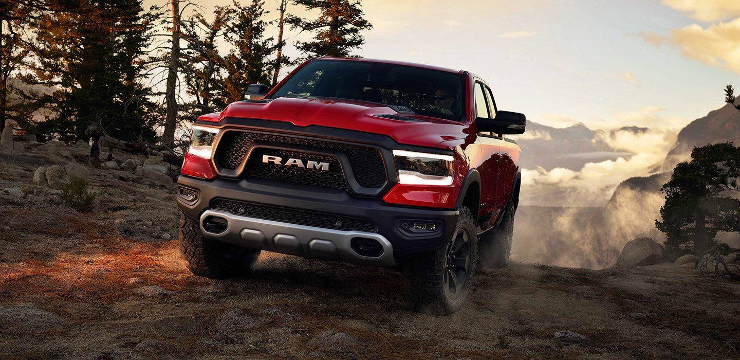 2019 Ram 1500 Rebel Red Front Driving Exterior
